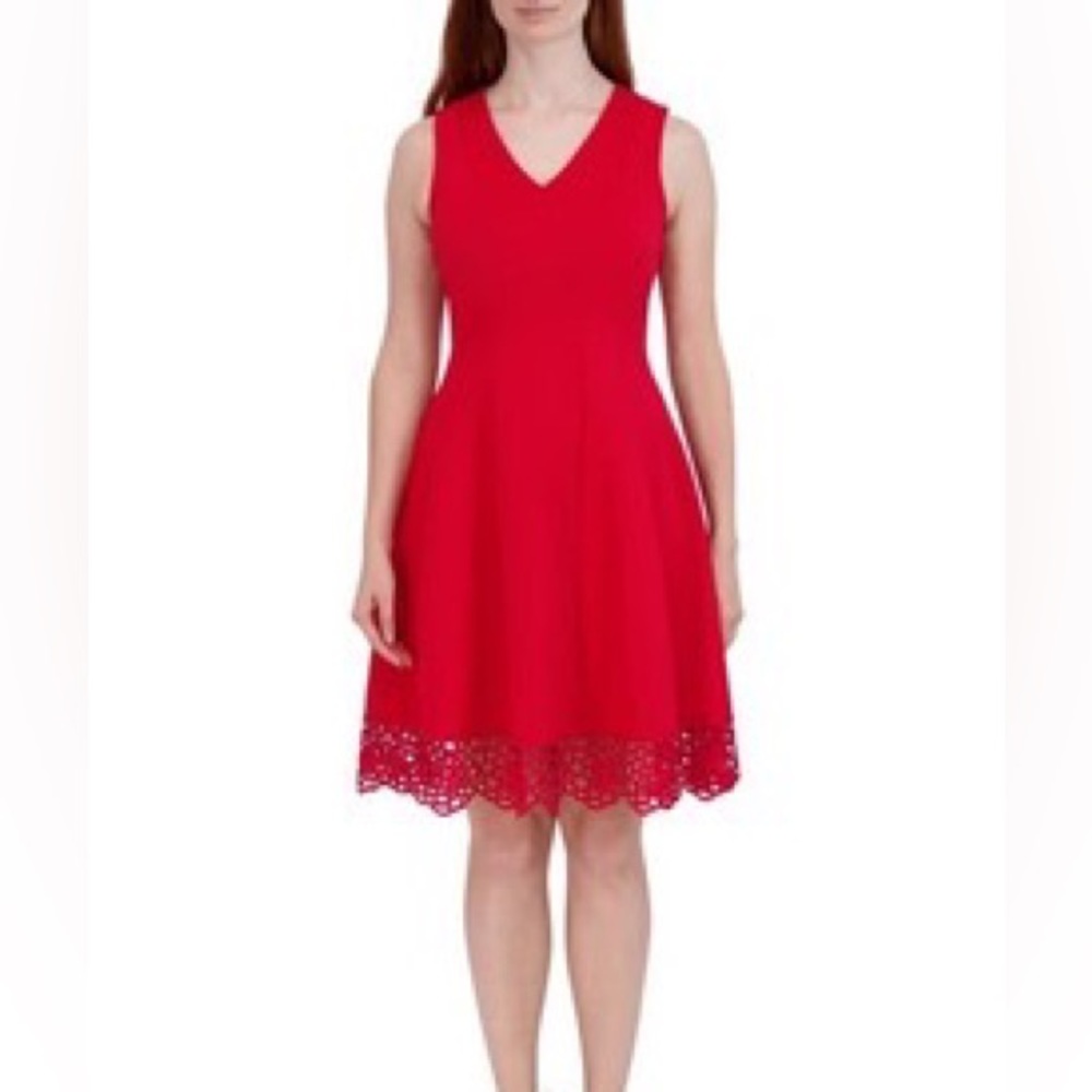 NWT Red Donna Ricco fit and flare dress!
